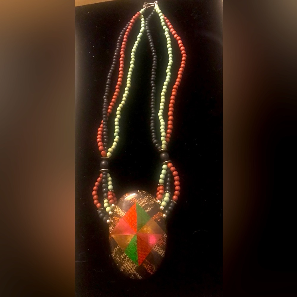 Vintage tribal style pendant necklace